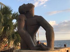 03 Negro Aroused statue by Edna Manley (1982) from walking along the waterfront just before sunset Kingston Jamaica